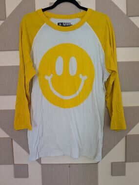 Big Bud Press Smiley Face Baseball T-Shirt